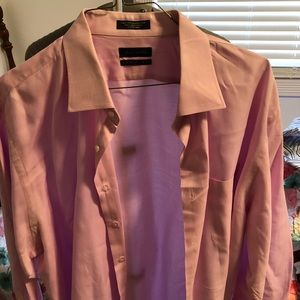 John W Nordstrom men’s dress shirt pink 18.5 35